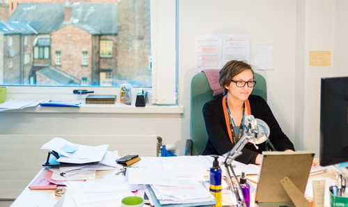 Katie Smith in her study