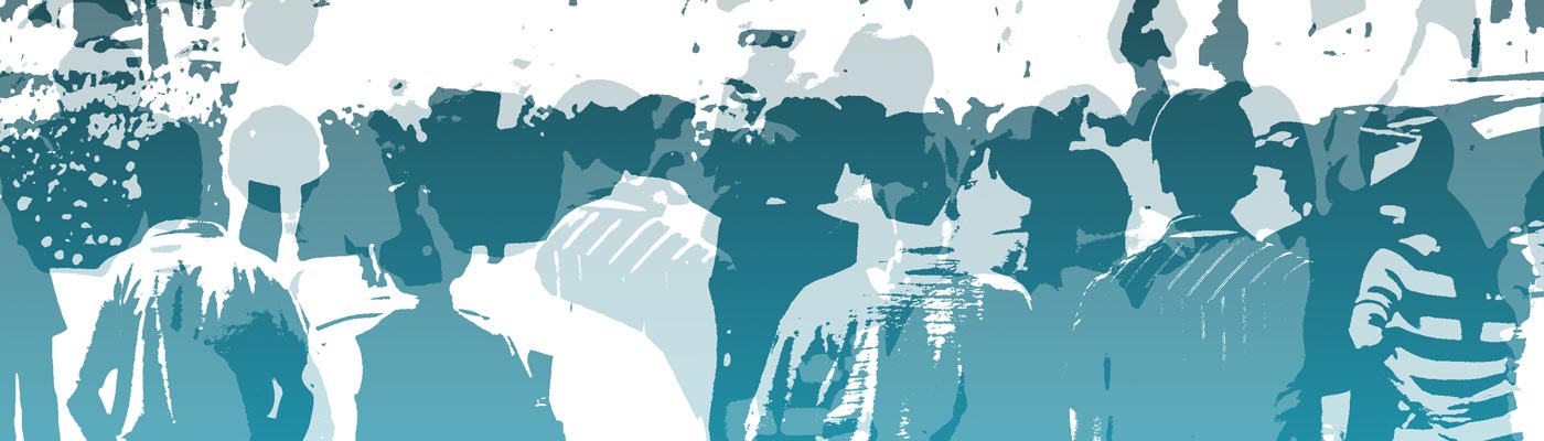 A graphical representation of a crowd